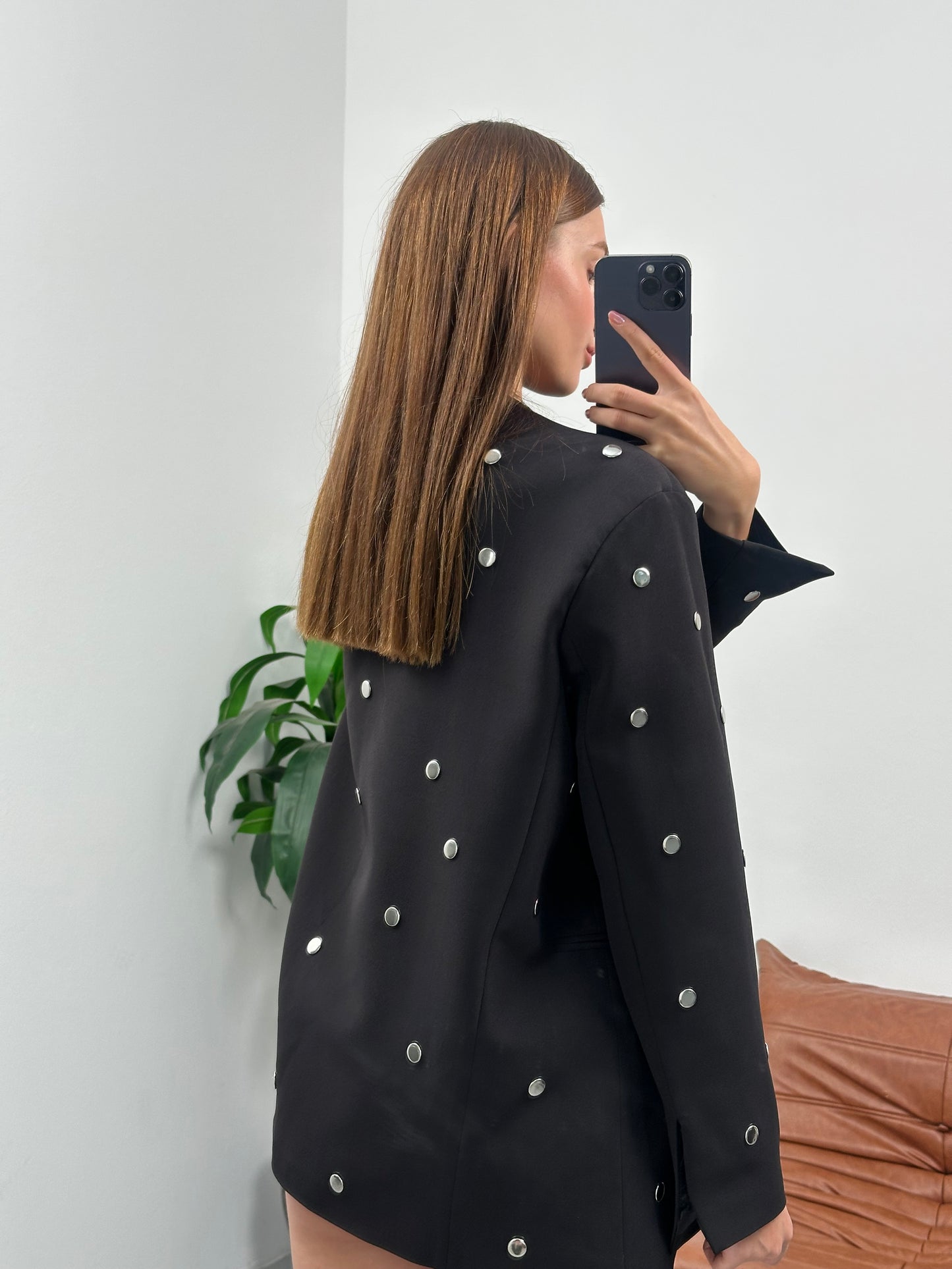 Taşlı blazer ceket